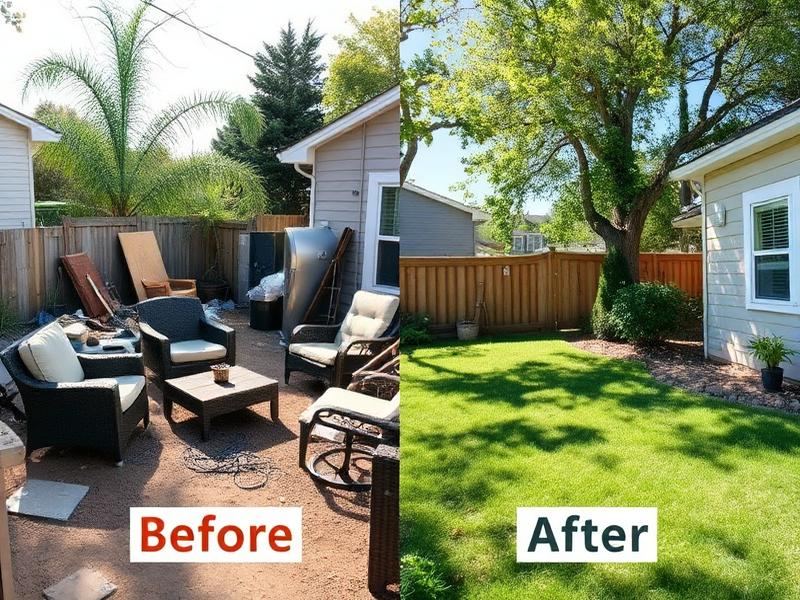 Yard cleanup after debris removal